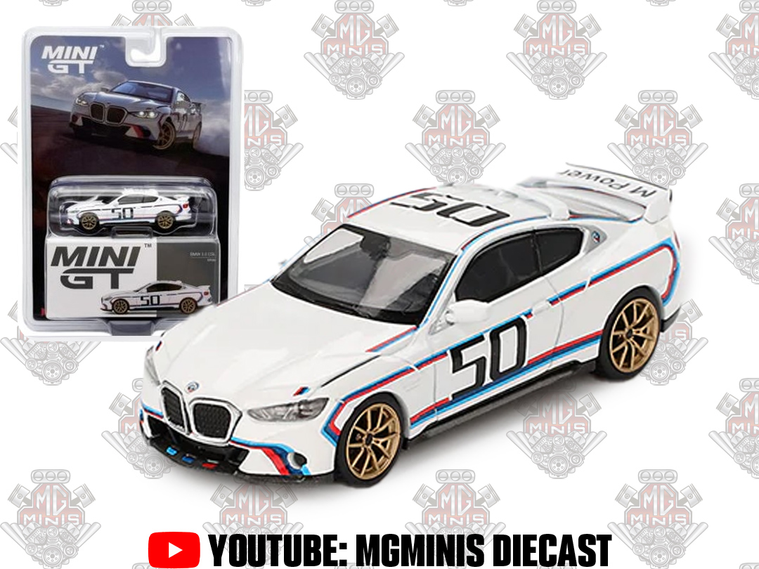 Mini GT BMW 3.0 CSL White #863 – MgMinis Diecast