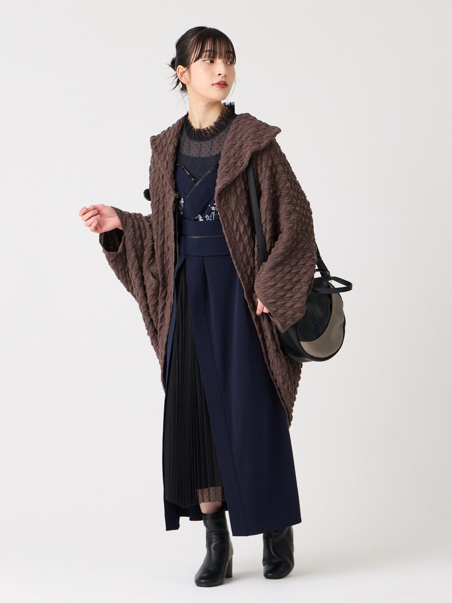 ニット風トンビコート(FREE モカ): ふりふ ｜ミマツグループオンライン