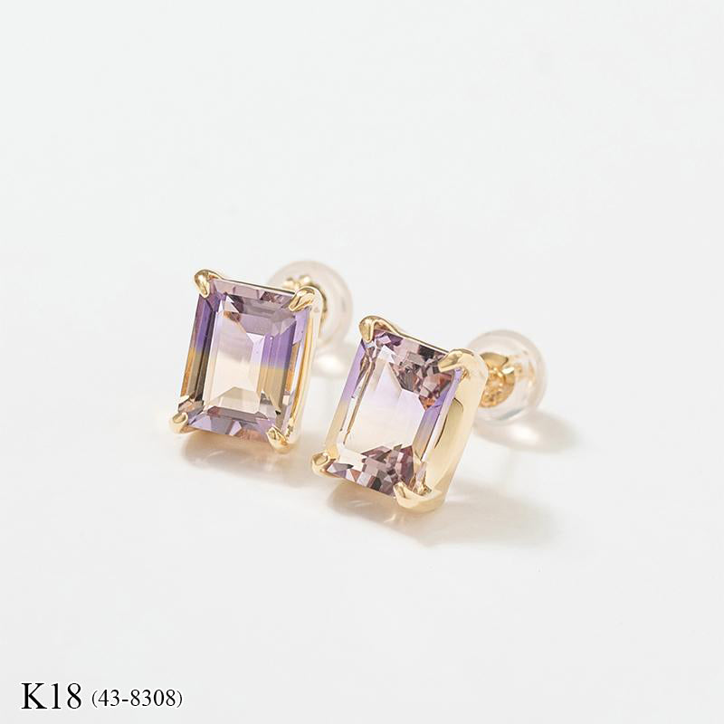 K10 / K18 アメトリン ピアス- me.（エムイードット）