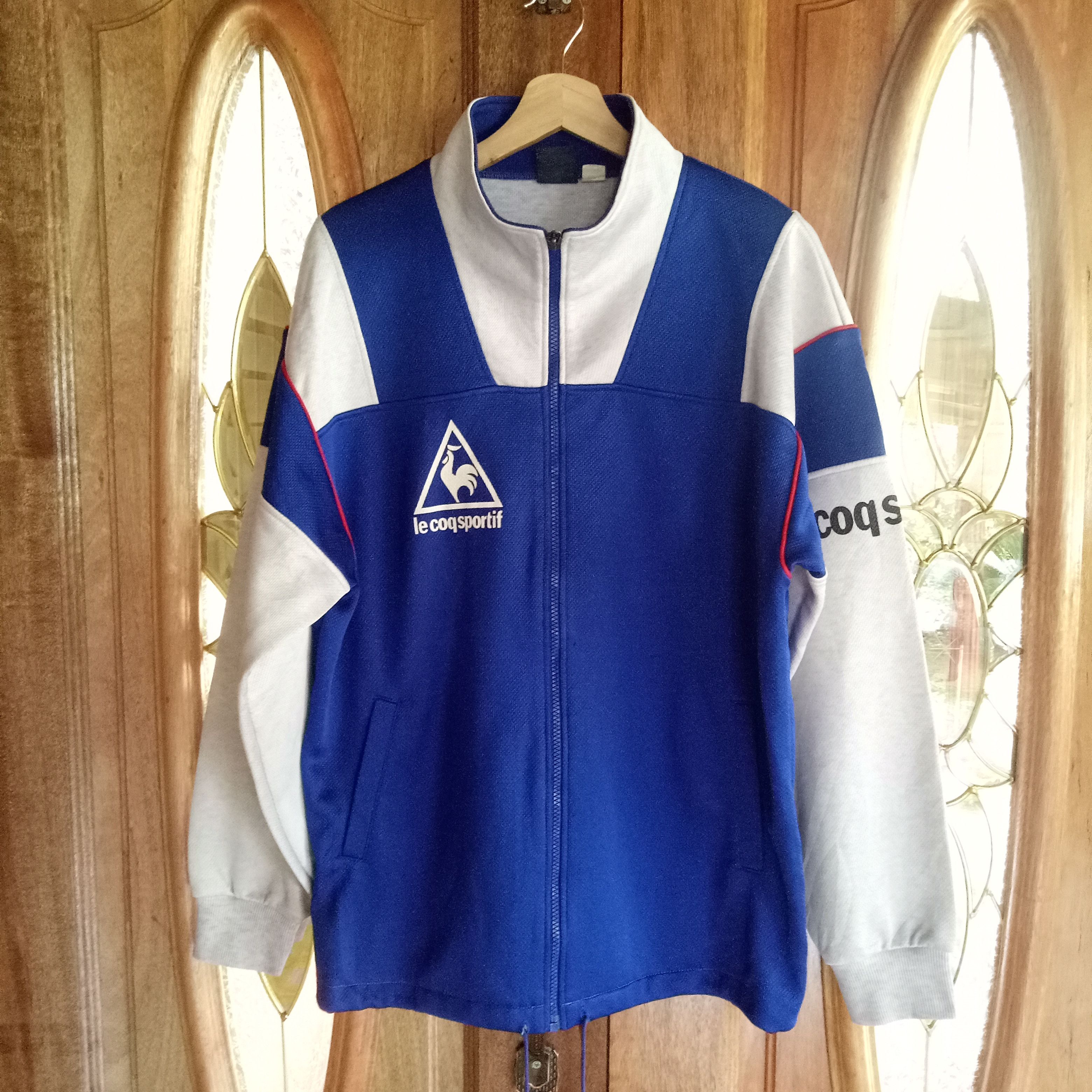 Blue Le Coq Sportif Long Jacket Vintage Blokecore Everton Le Coq