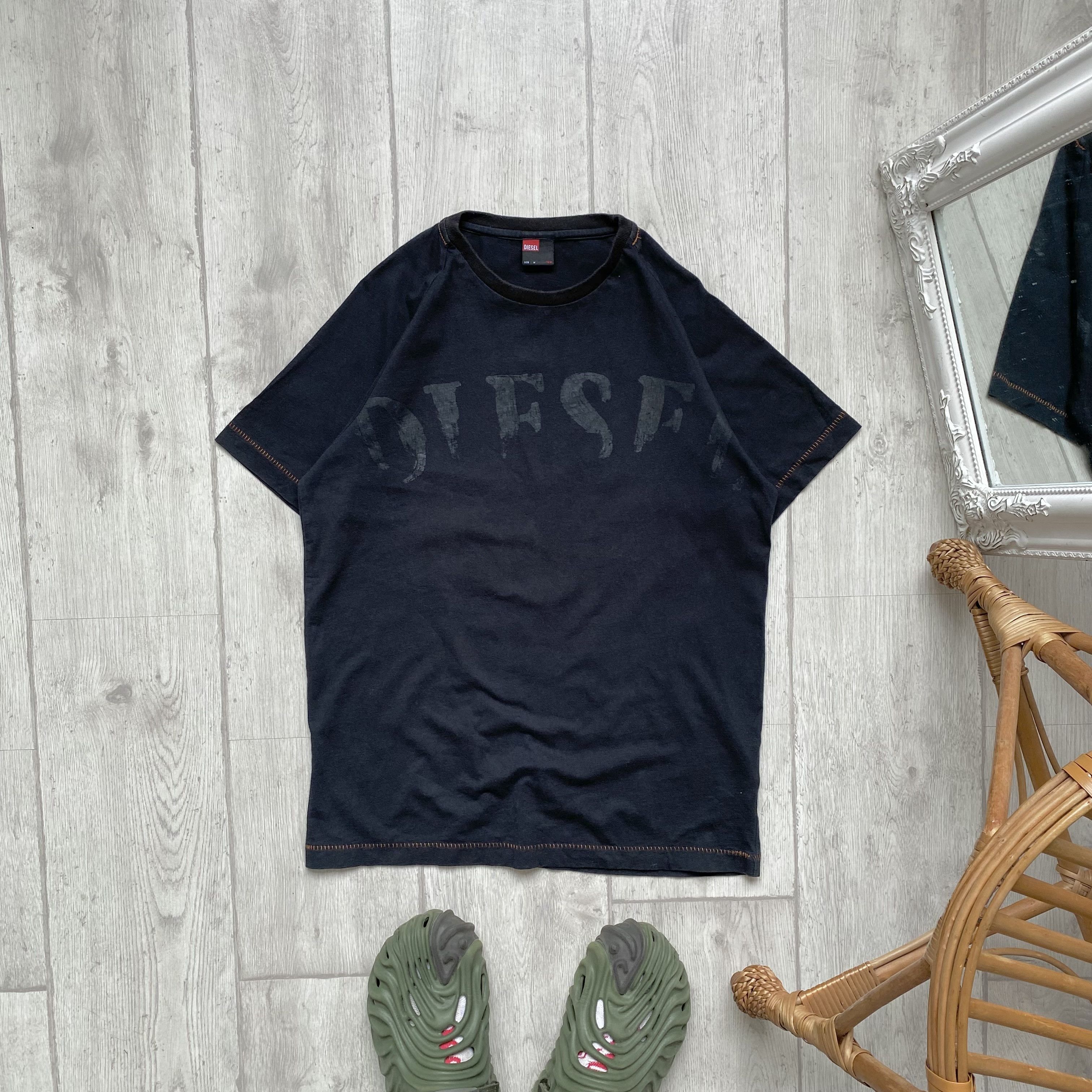 Diesel Vintage Diesel T-Shirt Big Logo Y2K Black 90s | Grailed