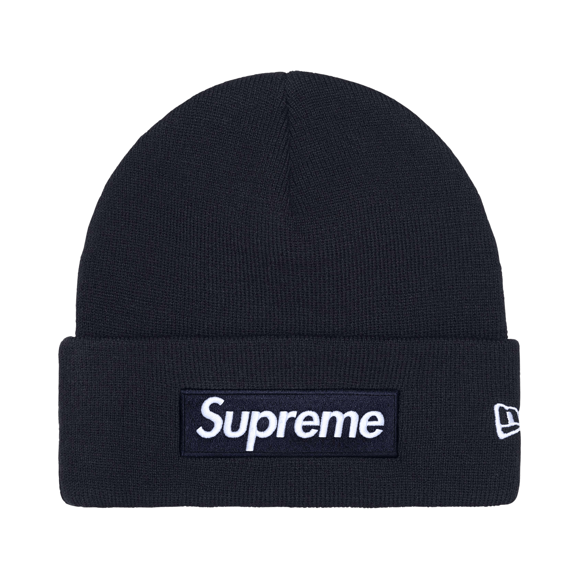 New Era × Supreme Supreme New Era Accent Beanie Navy | Grailed