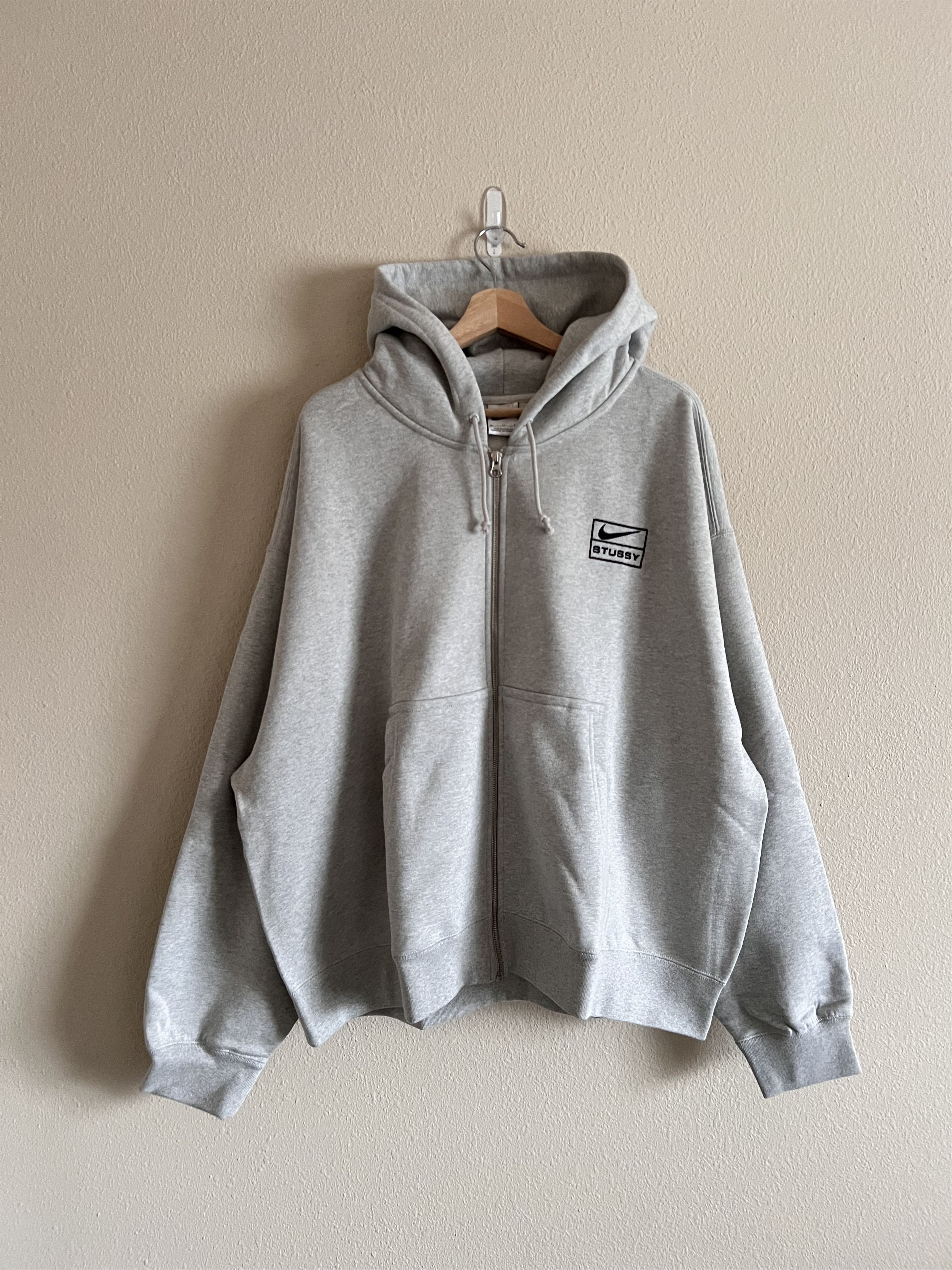 Nike × Stussy Stussy Nike Fleece Zip Hoodie in Gray | Grailed