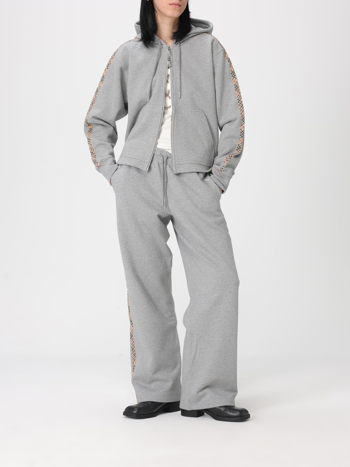 Burberry Pants woman - Grey | 8118974 | GIGLIO.COM