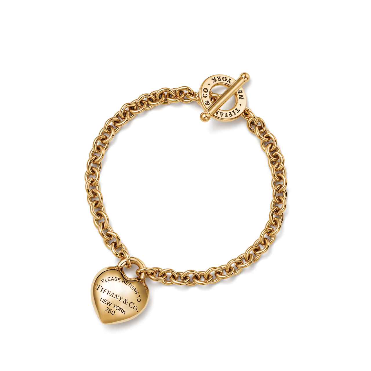 Return to Tiffany®:Full Heart Toggle Bracelet in Yellow Gold