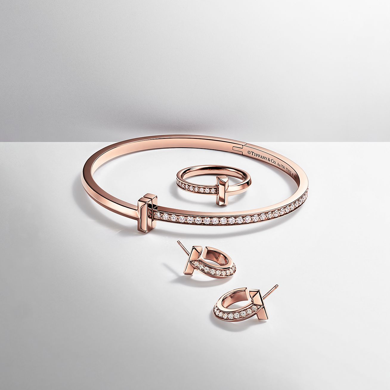 ティファニー T T ワン リング ダイヤモンド ローズゴールド | Tiffany