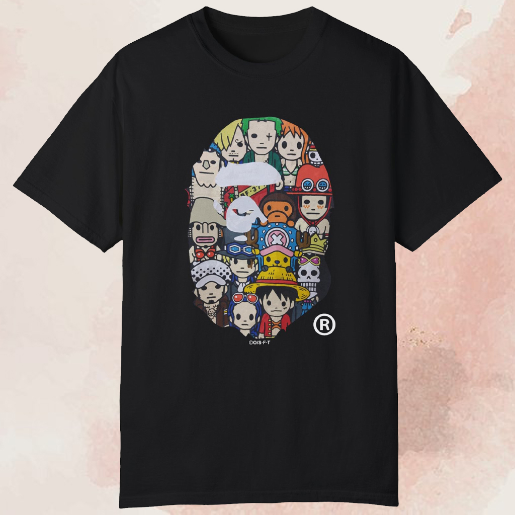 Bape x One Piece T-shirt - TokoPyramid