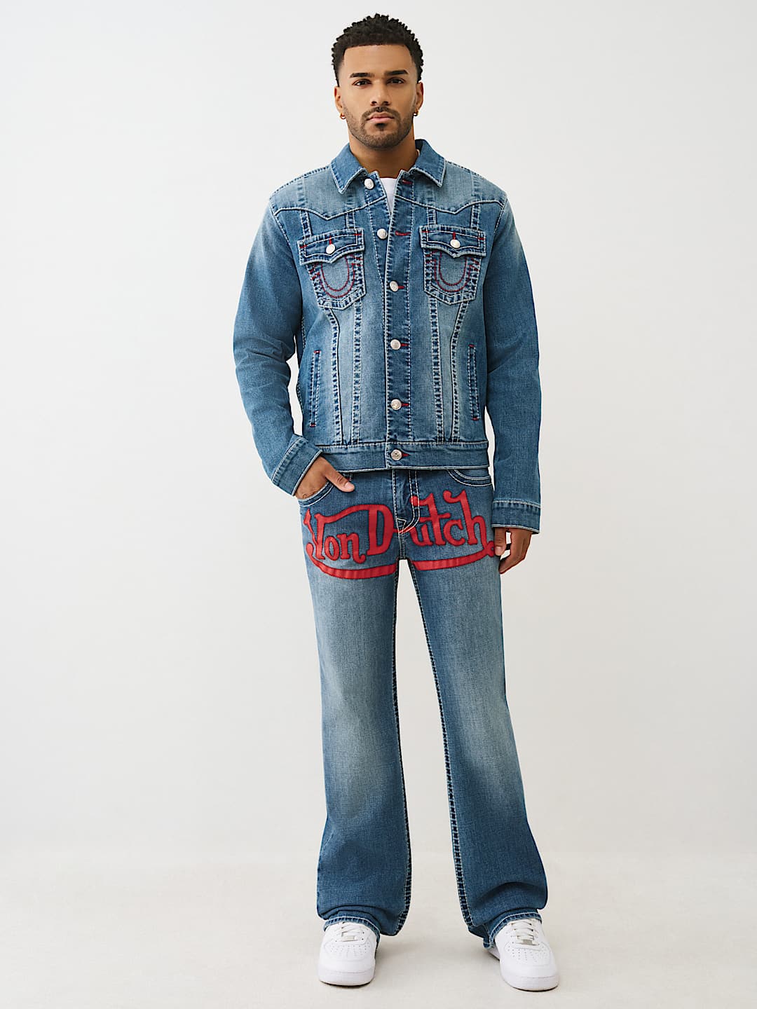 TRUE RELIGION X VON DUTCH JIMMY BIG T DENIM JACKET