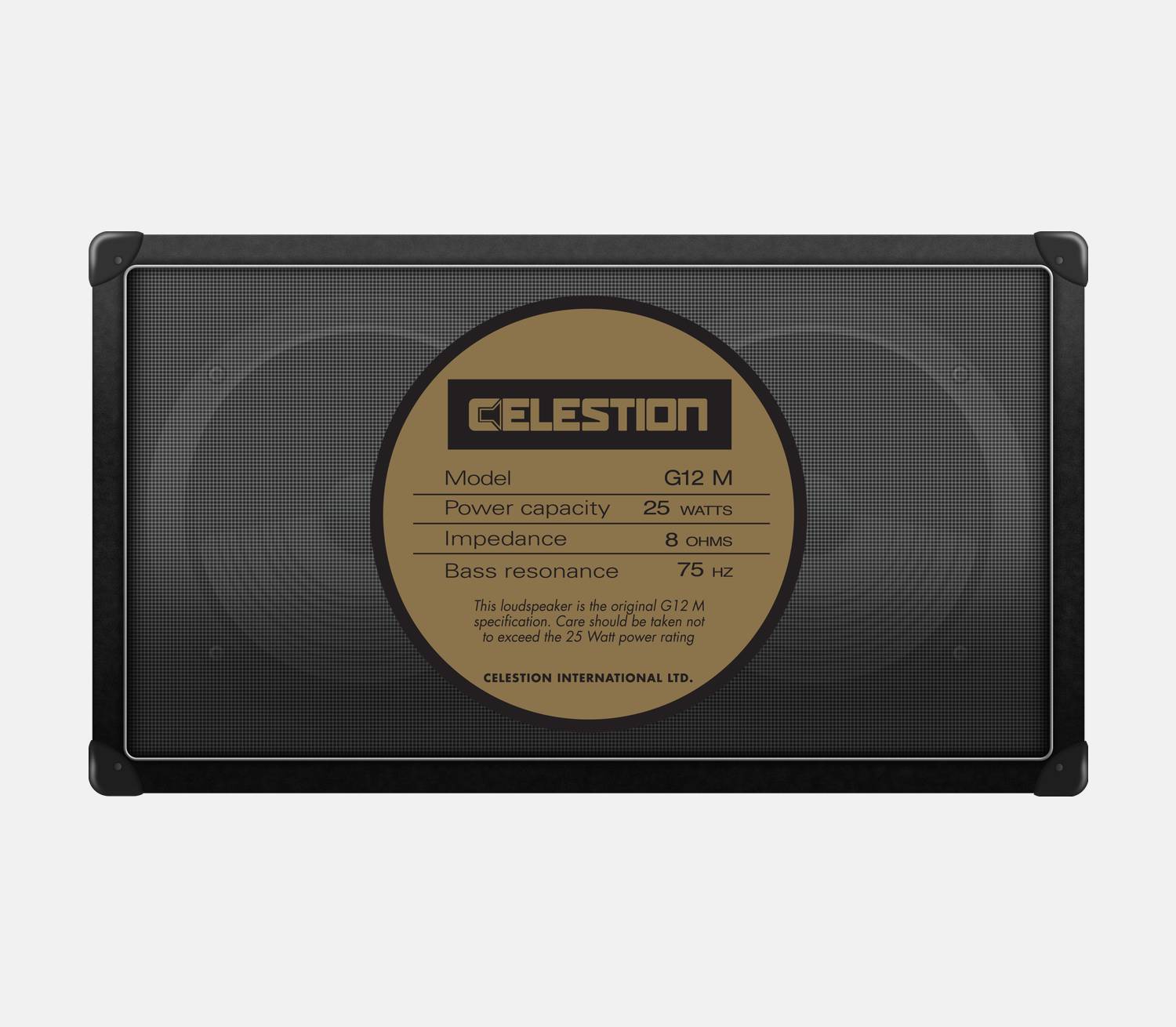Celestion G12M Greenback Open 2x12 Dynamic IR Cabinet - Two notes