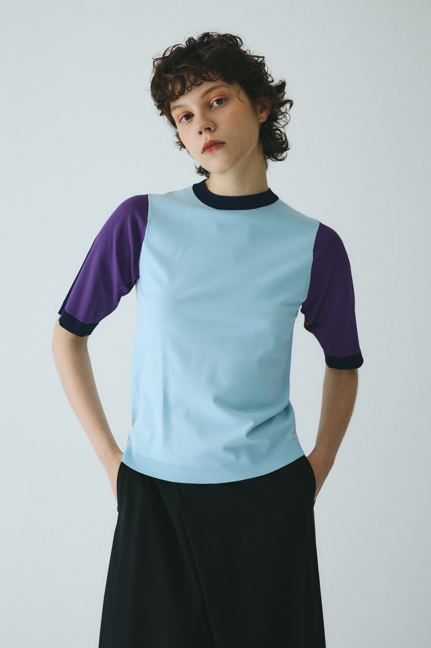 HeRIN.CYE | Color block knit tops (ニット ) |SHEL'TTER WEBSTORE