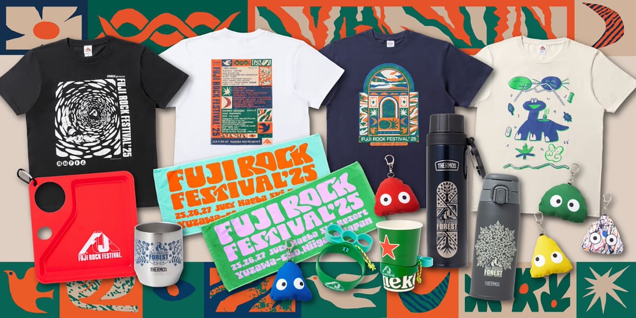 フジロック 2025」公式グッズの受注販売がスタート 羊文学やおとぼけビ