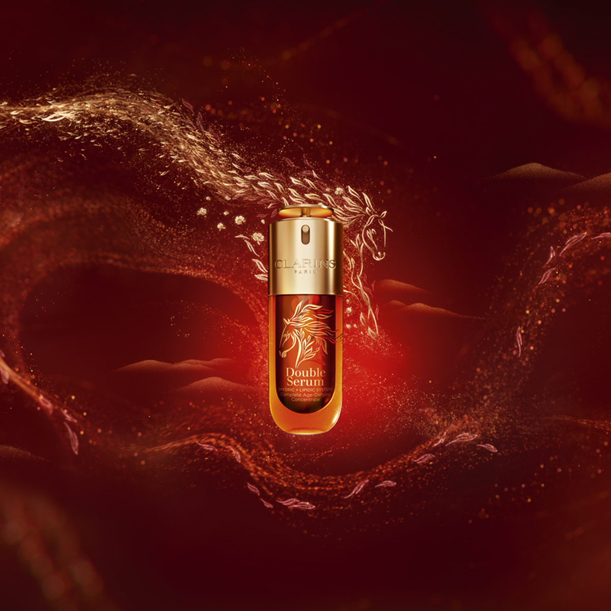 クラランス」の“ダブルセーラム ADC”に新年を祝う限定デザインボトルが