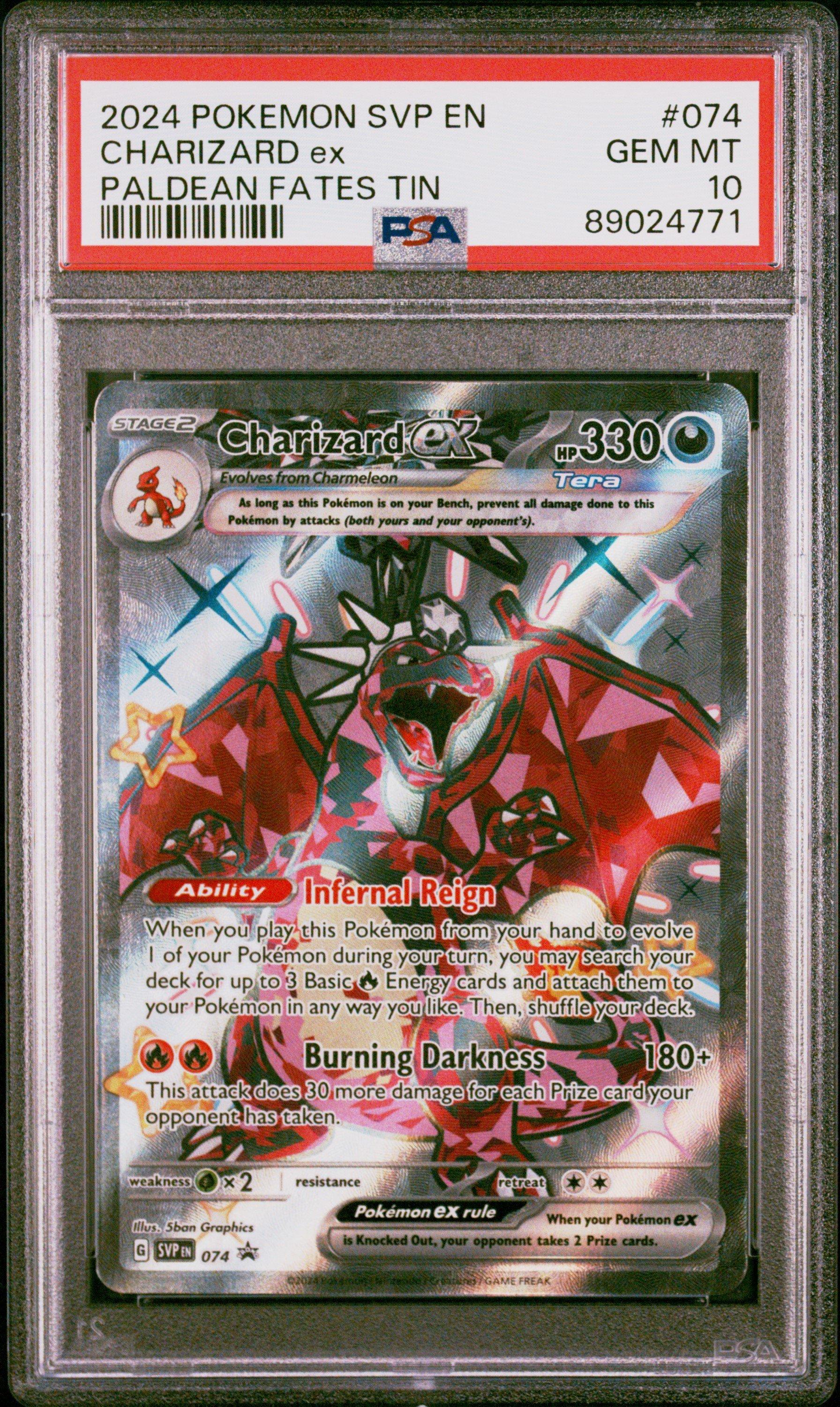 2024 Pokemon Svp En-sv Black Star Promo 074 Charizard Ex Paldean