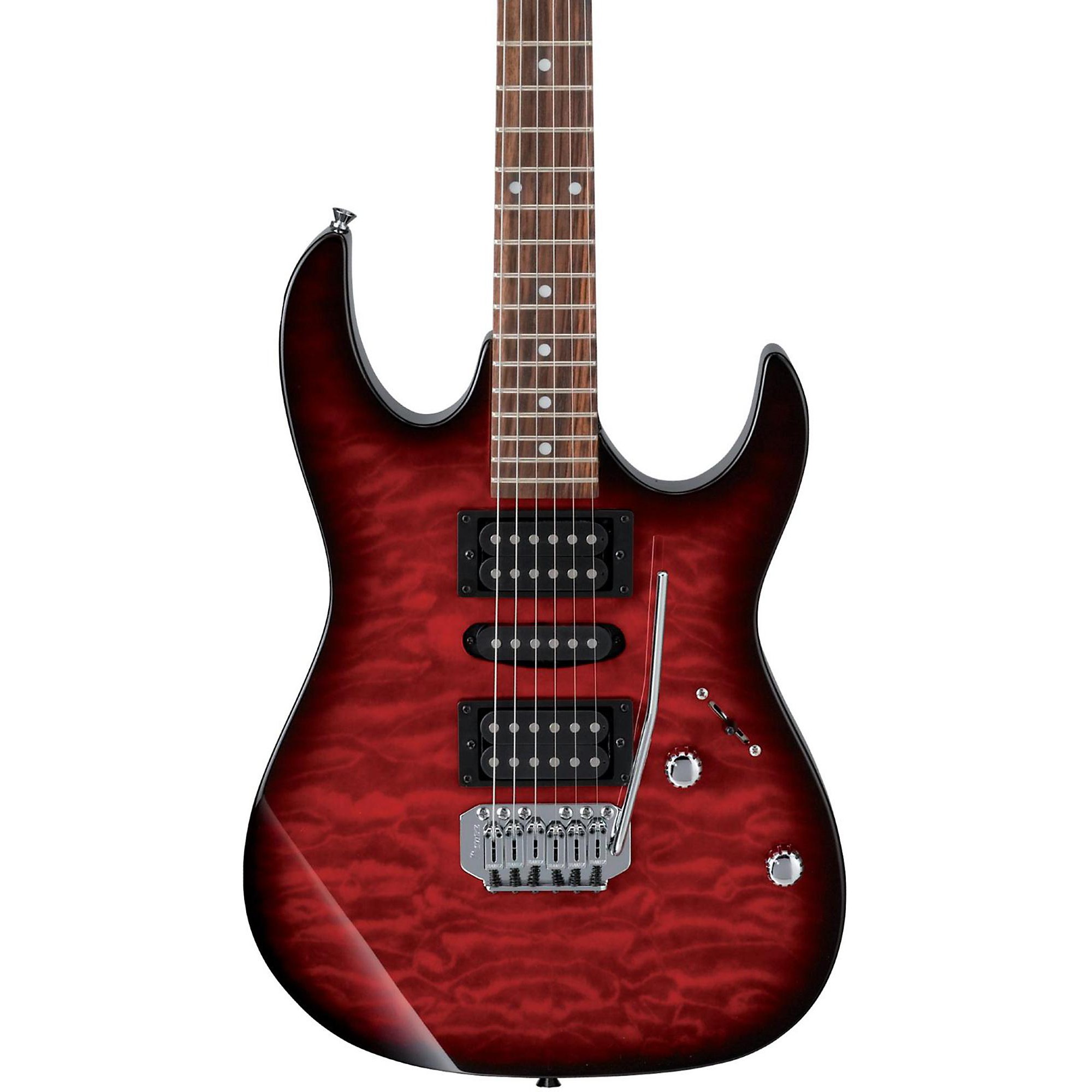 Ibanez GRX70QA Electric Guitar Transparent Red Burst | Guitar Center