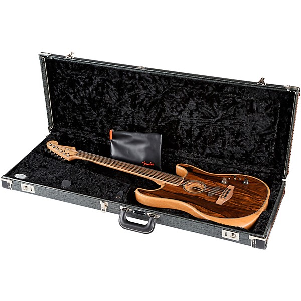 Platinum Fender Acoustasonic Stratocaster Exotic Wood Acoustic