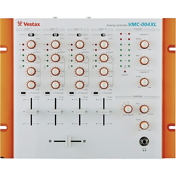 Restock Vestax VMC-004XL 4-Channel DJ Mixer White | Guitar Center