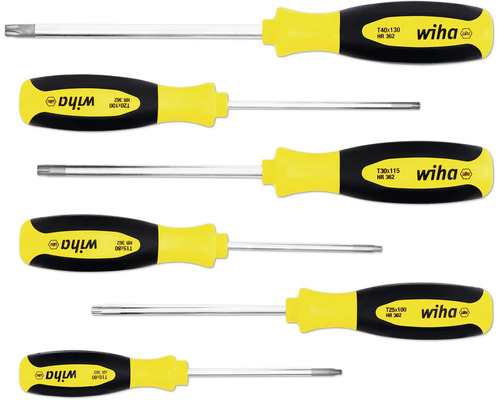 Set șurubelnițe torx T10-T40 Wiha, crom-vanadiu, 6 piese | HORNBACH