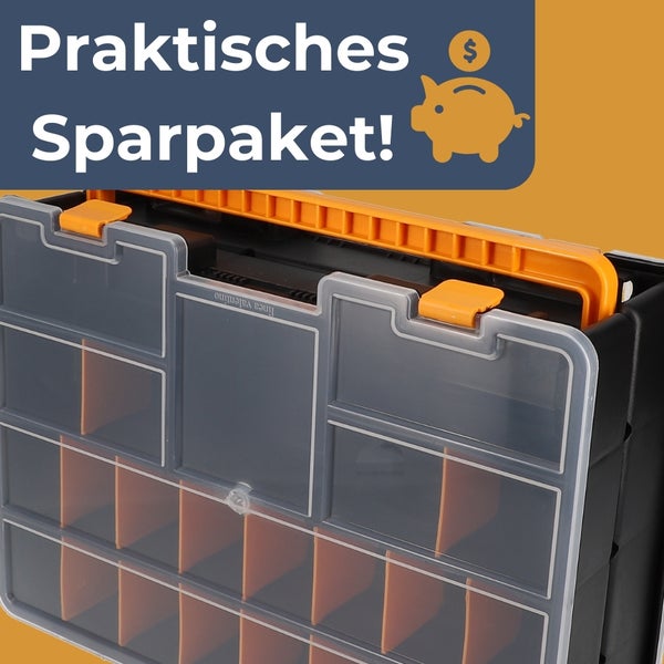 2x Sortimentskasten Doppelseitig mit verstellbaren Trennern | HORNBACH