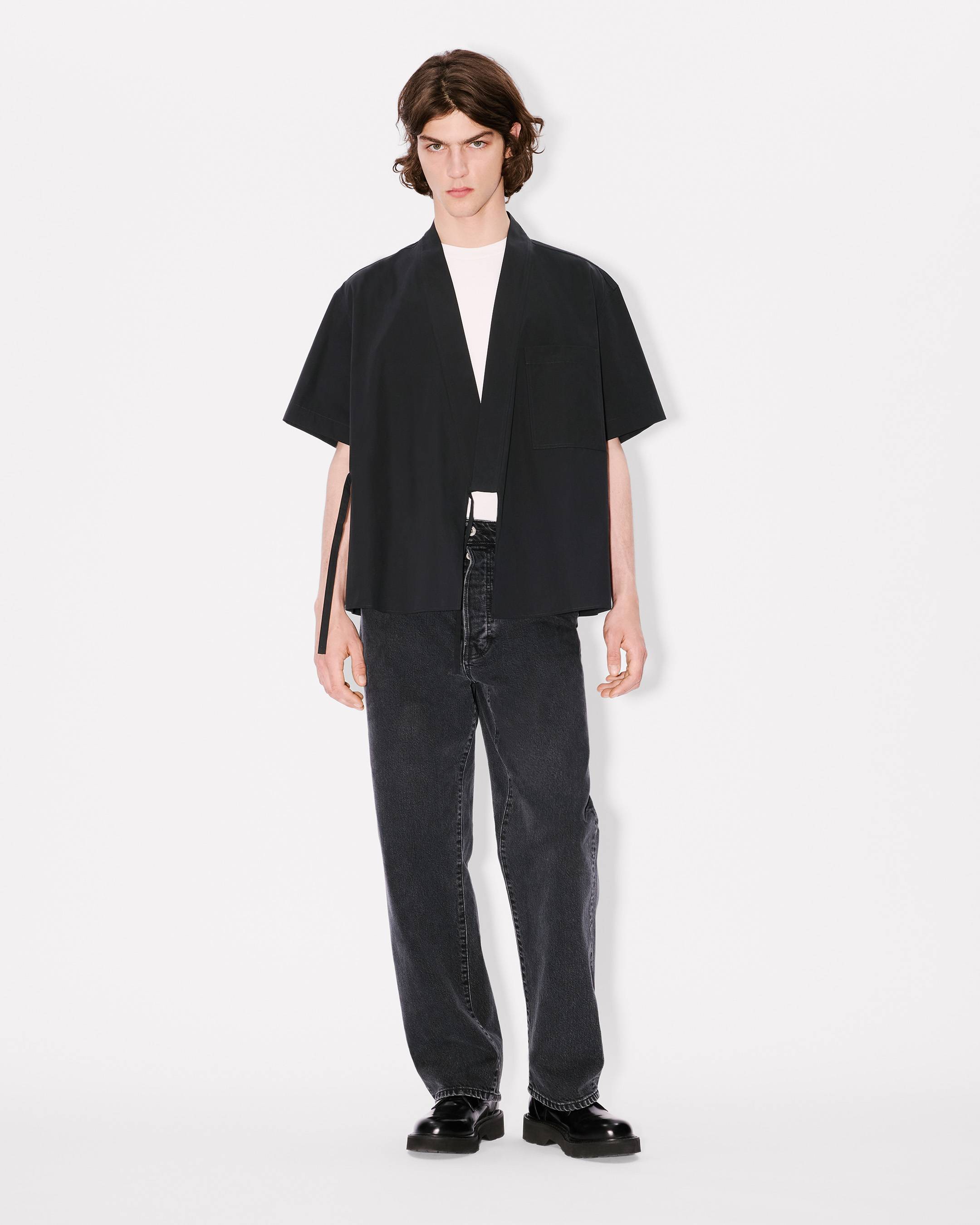 Kimono short sleeve shirt in cotton poplin | Men's | KENZO