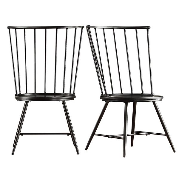 HomeVance Emmet 2-piece High Back Windsor Chair Set