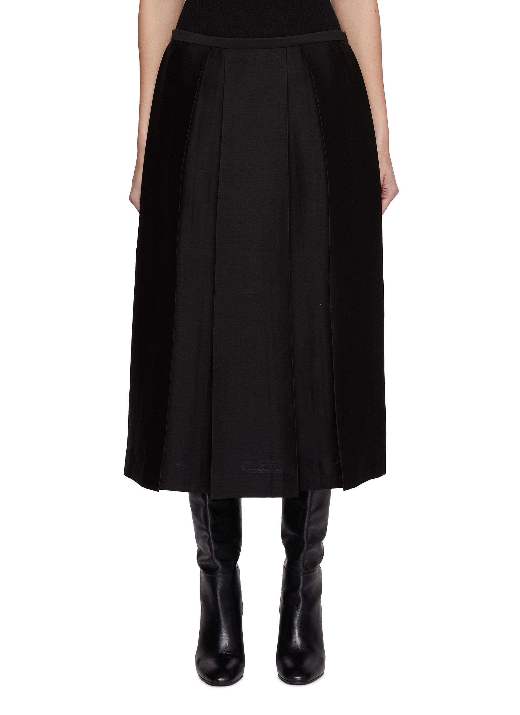 ワンピース eLLa. satin twill jumper skirt Ella Twill Denim Skirt