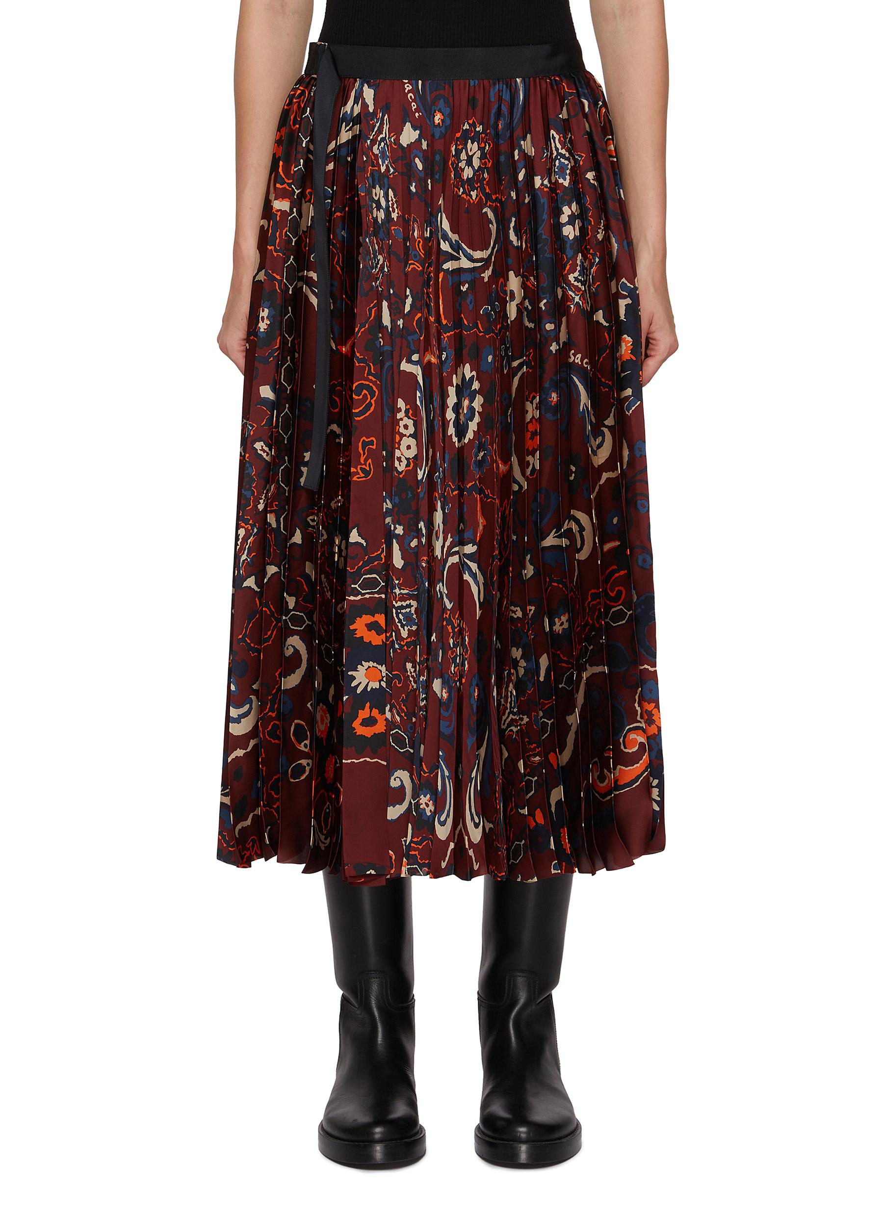 SACAI | Floral Print Pleated Skirt | Women | Lane Crawford