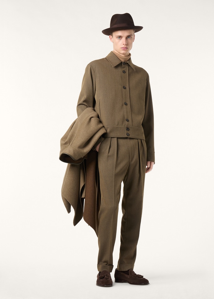 Shady Green Virgin Wool - Storm System® Colin Blouson Smart casual