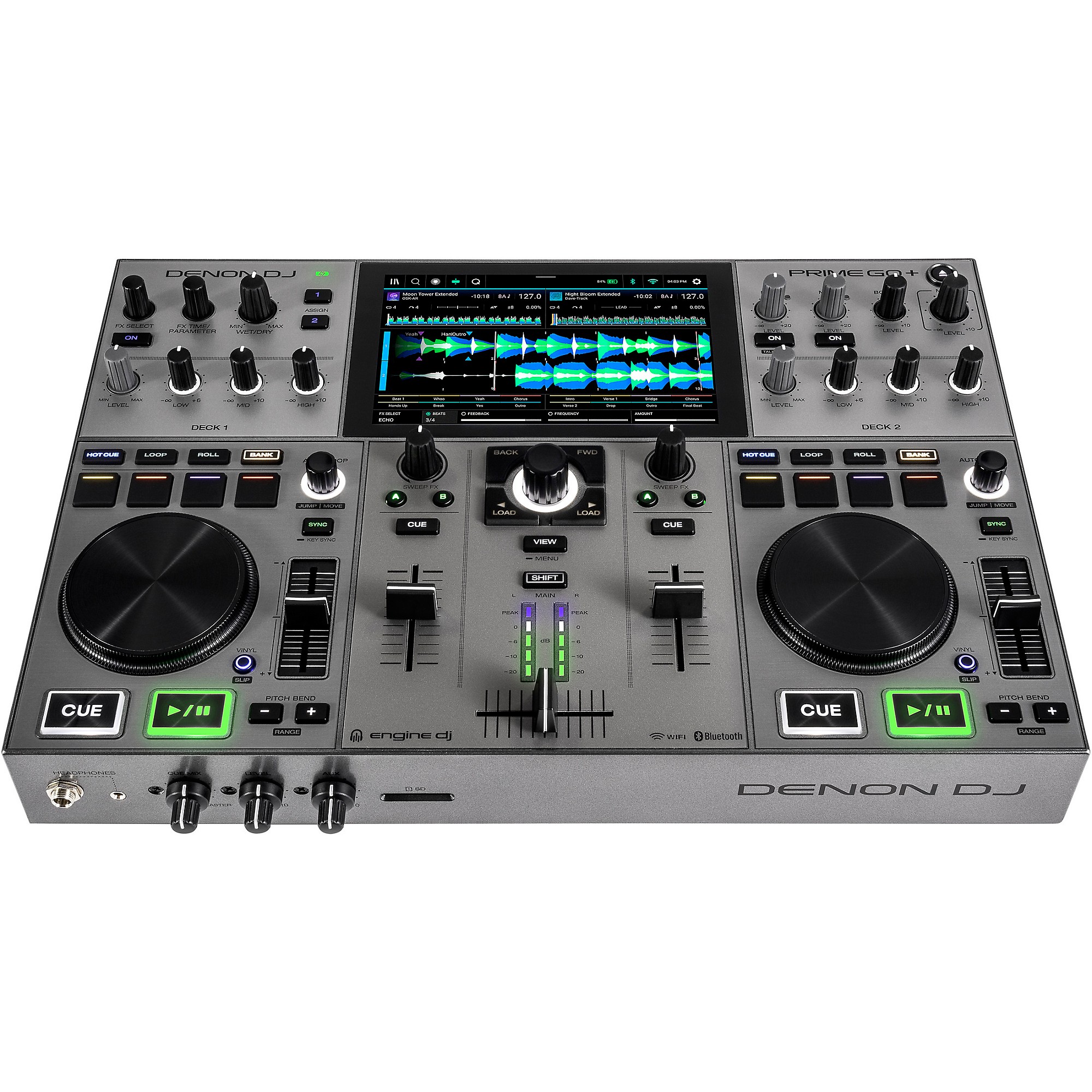 Denon DJ PRIME GO+ Professional 2-Channel Standalone DJ System