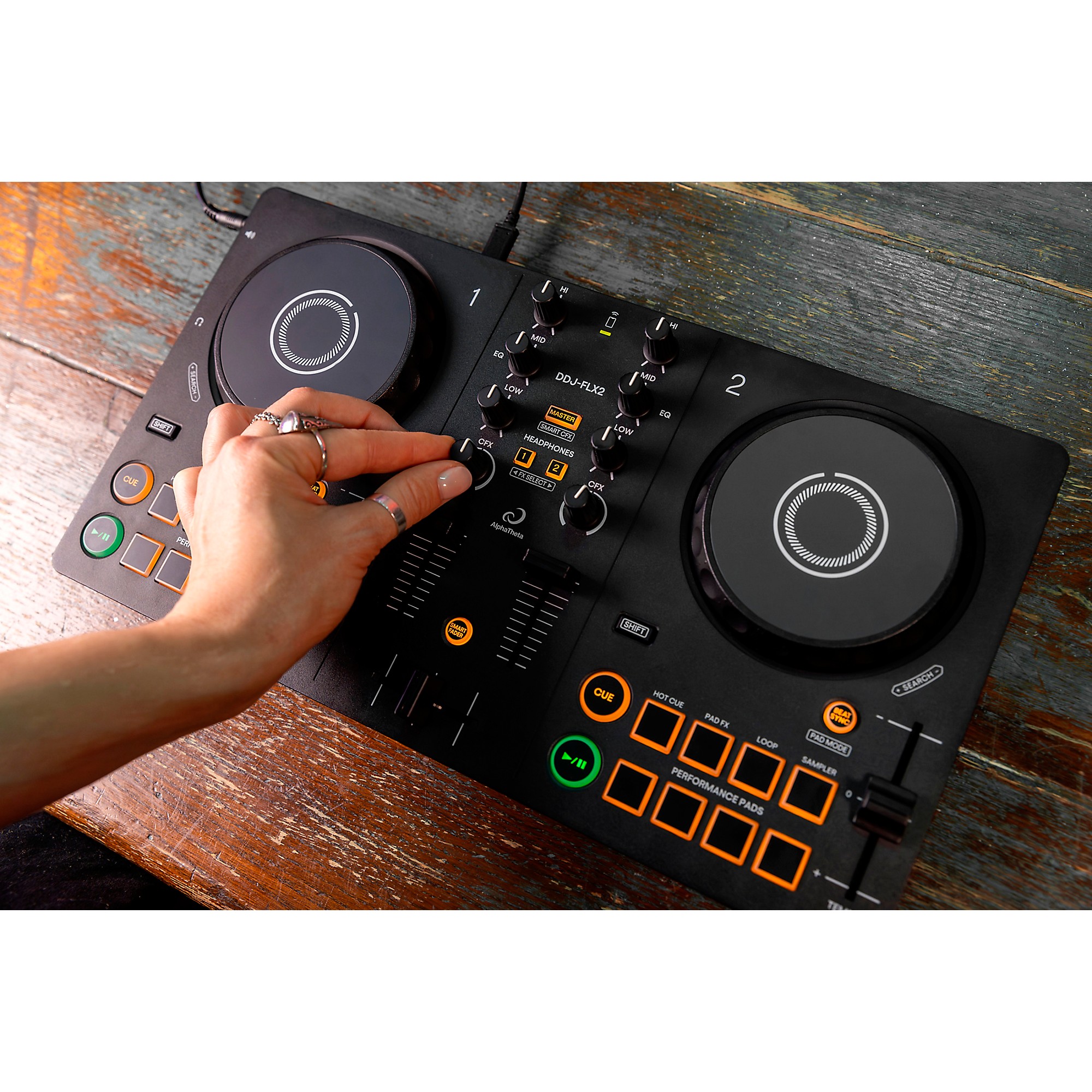 AlphaTheta DDJ-FLX2 Entry-Level DJ Controller for rekordbox and
