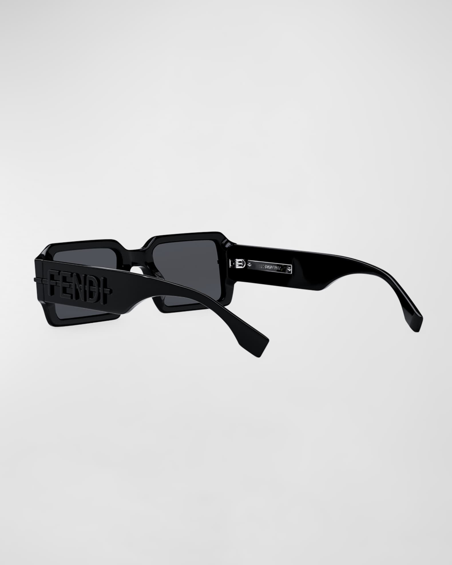 Fendi O'lock Acetate Rectangle Sunglasses | Neiman Marcus
