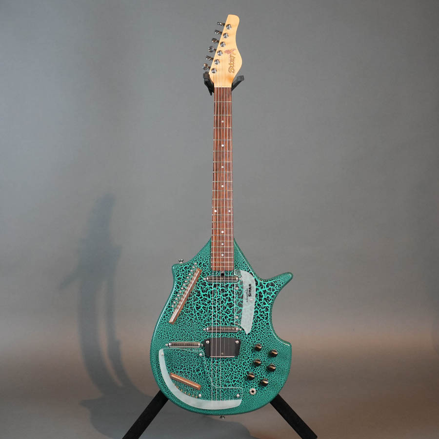 Jerry Jones Electric Master Sitar Green Crackle w/Case (2003) - Used