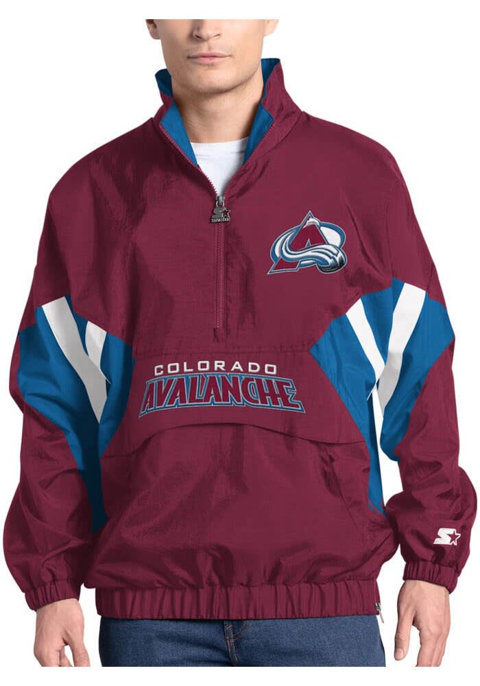 Starter Colorado Avalanche Mens Chief CARDINAL Pullover Jackets