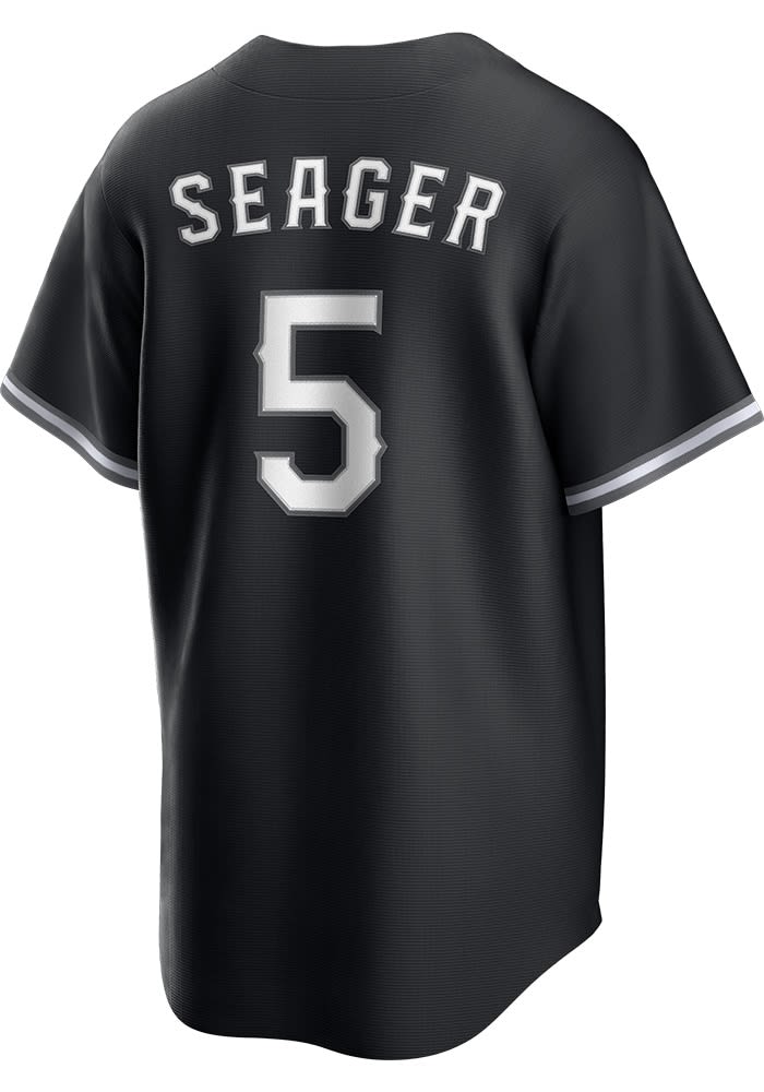 Corey Seager Texas Rangers Mens Replica BLACK Fashion White Fill