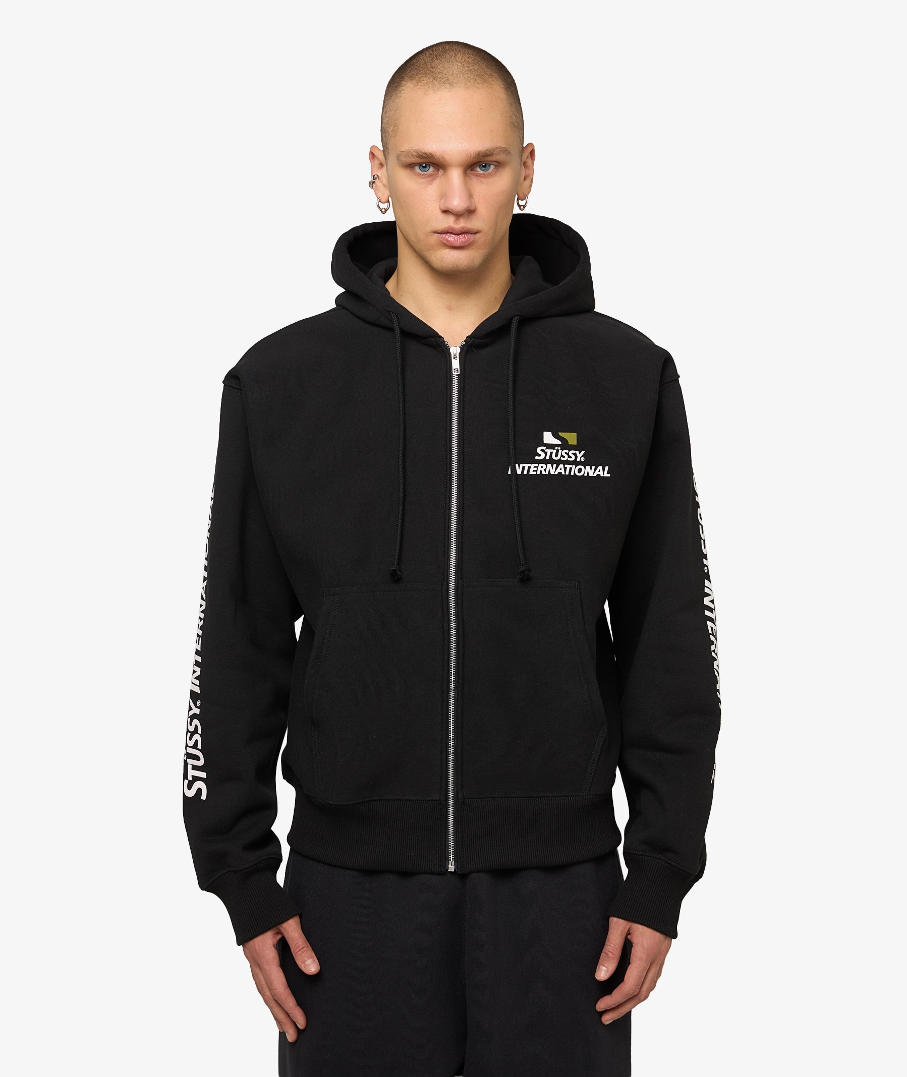 Stüssy International Zip Hoodie | 1975146-BLAC | SVD USA