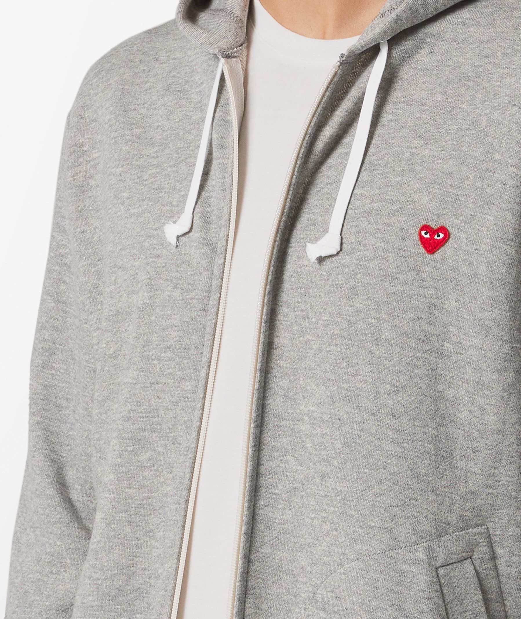 Comme des Garçons Play Hoodie in Gray | SVD USA