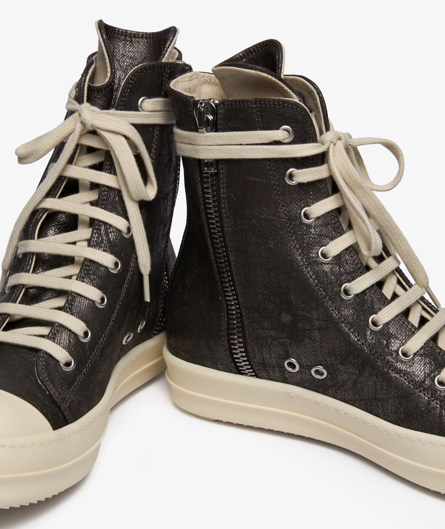 Rick Owens DRKSHDW Denim Sneakers | Charcoal | SVD USA