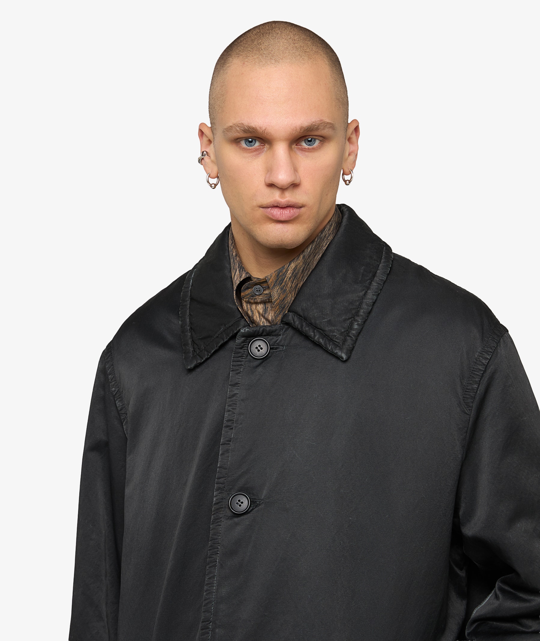MM6 Maison Margiela Coat | Washed Black | SVD USA