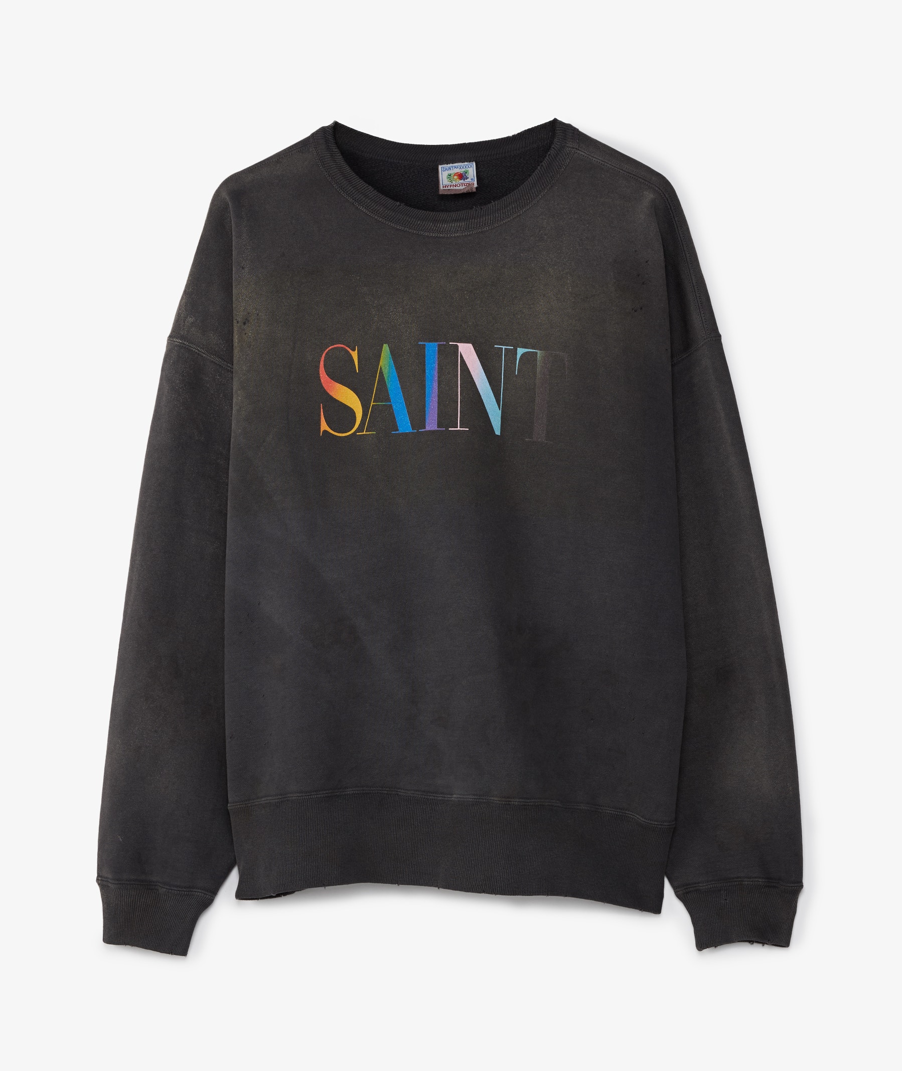 SAINT Mxxxxxx Rainbow Saint Crewneck in Dark Gray | SVD USA