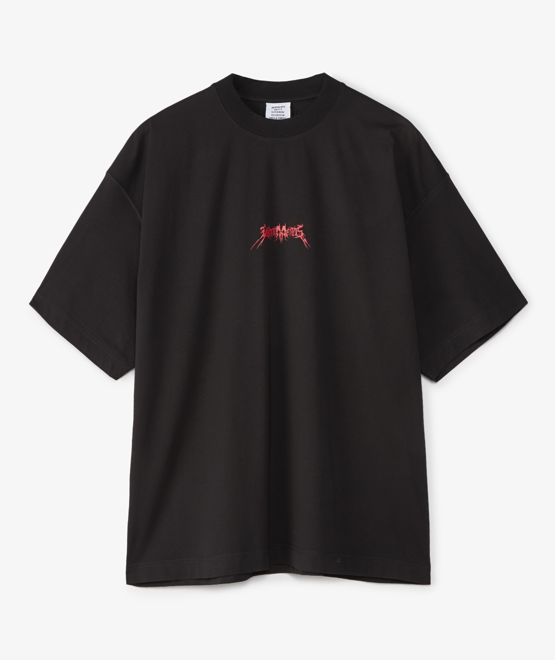 VETEMENTS Metal Logo Regular T-Shirt | Black | SVD USA