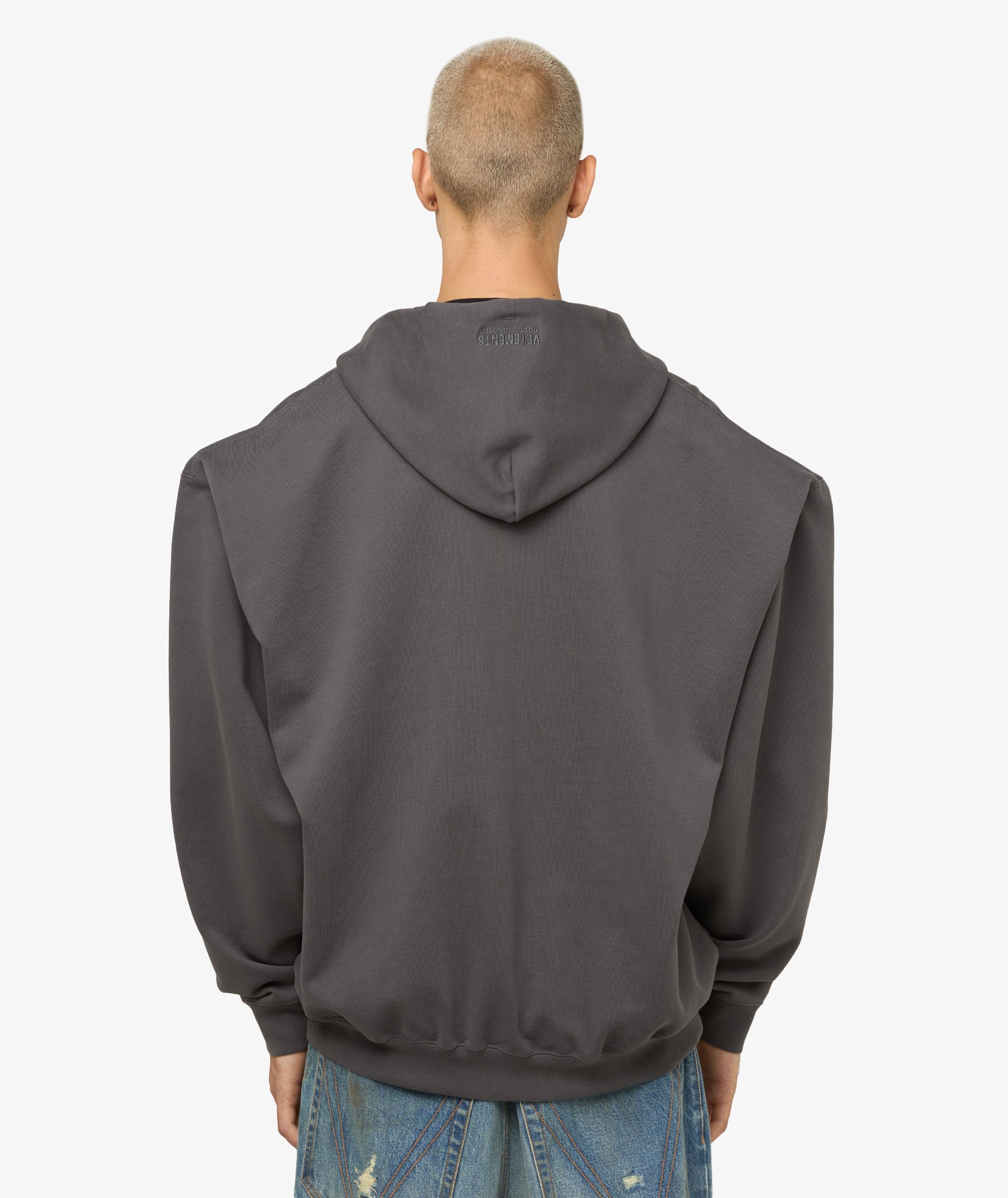 VETEMENTS Boxing Logo Oversized Zip-Up Hoodie | UH76ZU160M | SVD USA