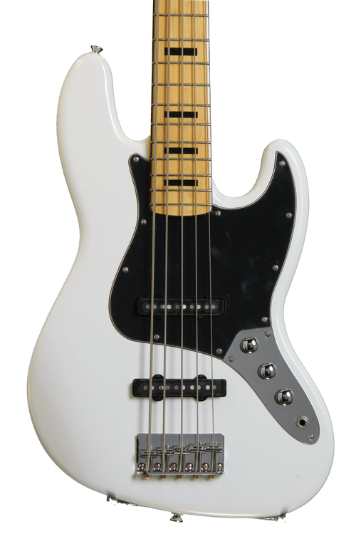 Squier Vintage Modified Jazz Bass V - Olympic White | Sweetwater