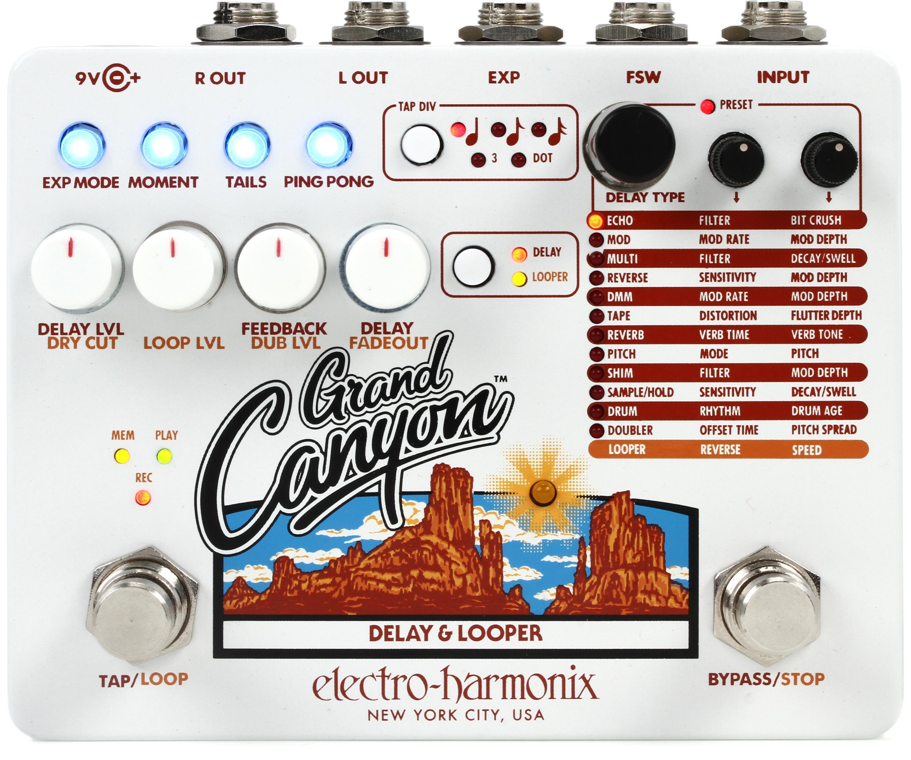 Electro-Harmonix Grand Canyon Delay & Looper Pedal | Sweetwater