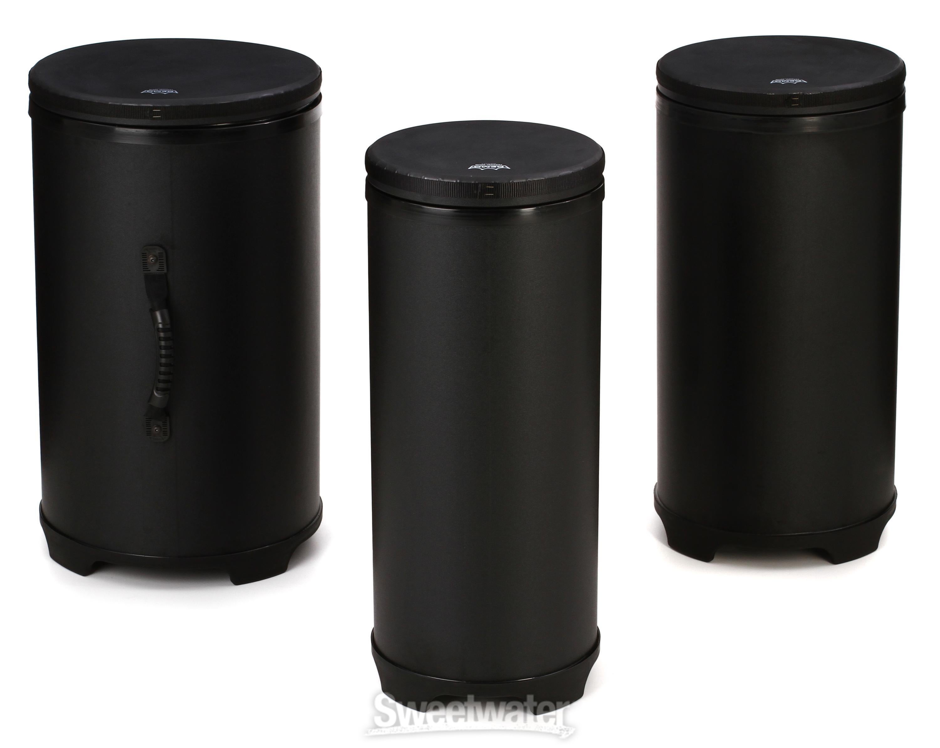 Remo Festival Drum Tubano Nested Set - Black Matte | Sweetwater
