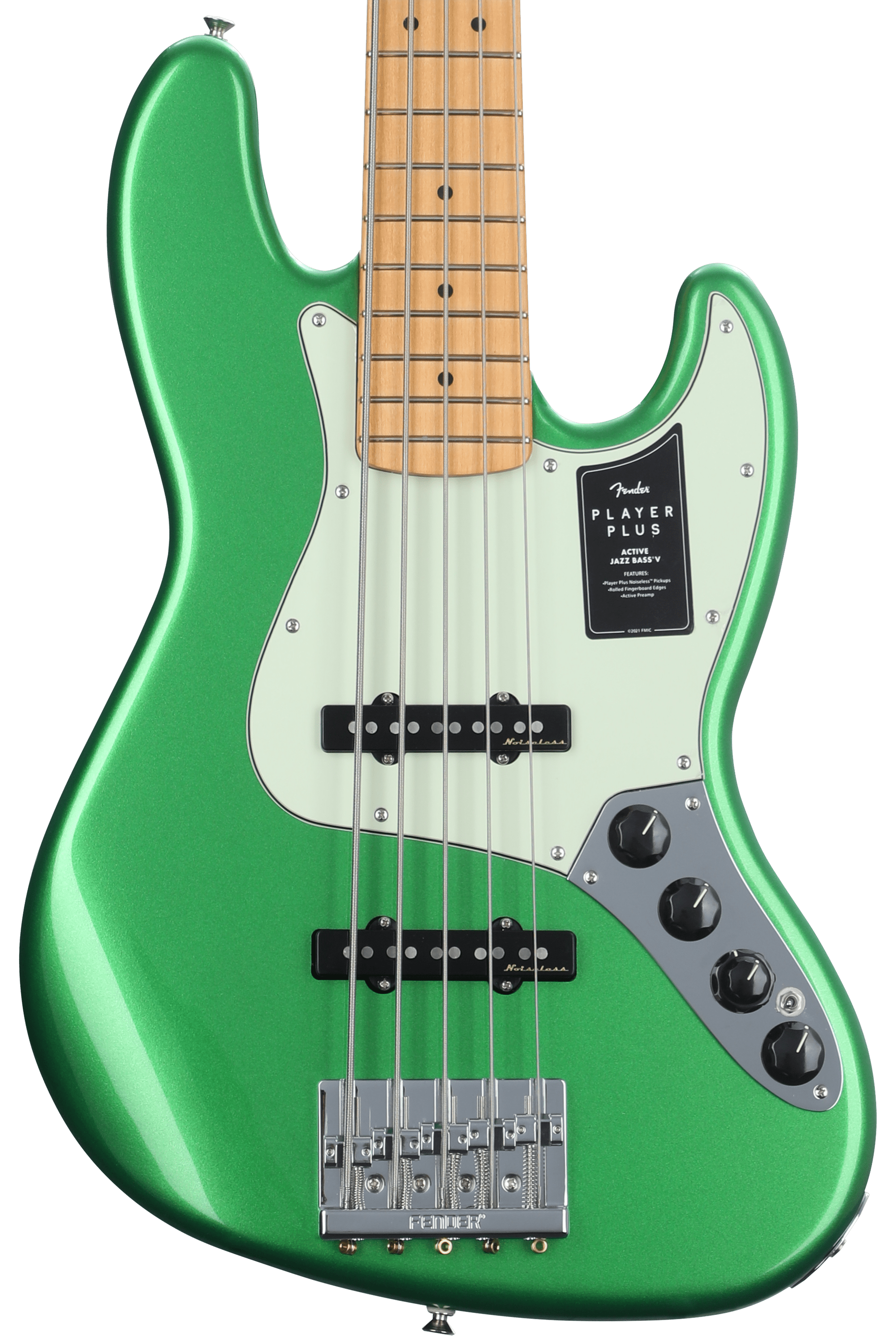 Fender Player Plus Active Jazz Bass V - Cosmic Jade with Maple