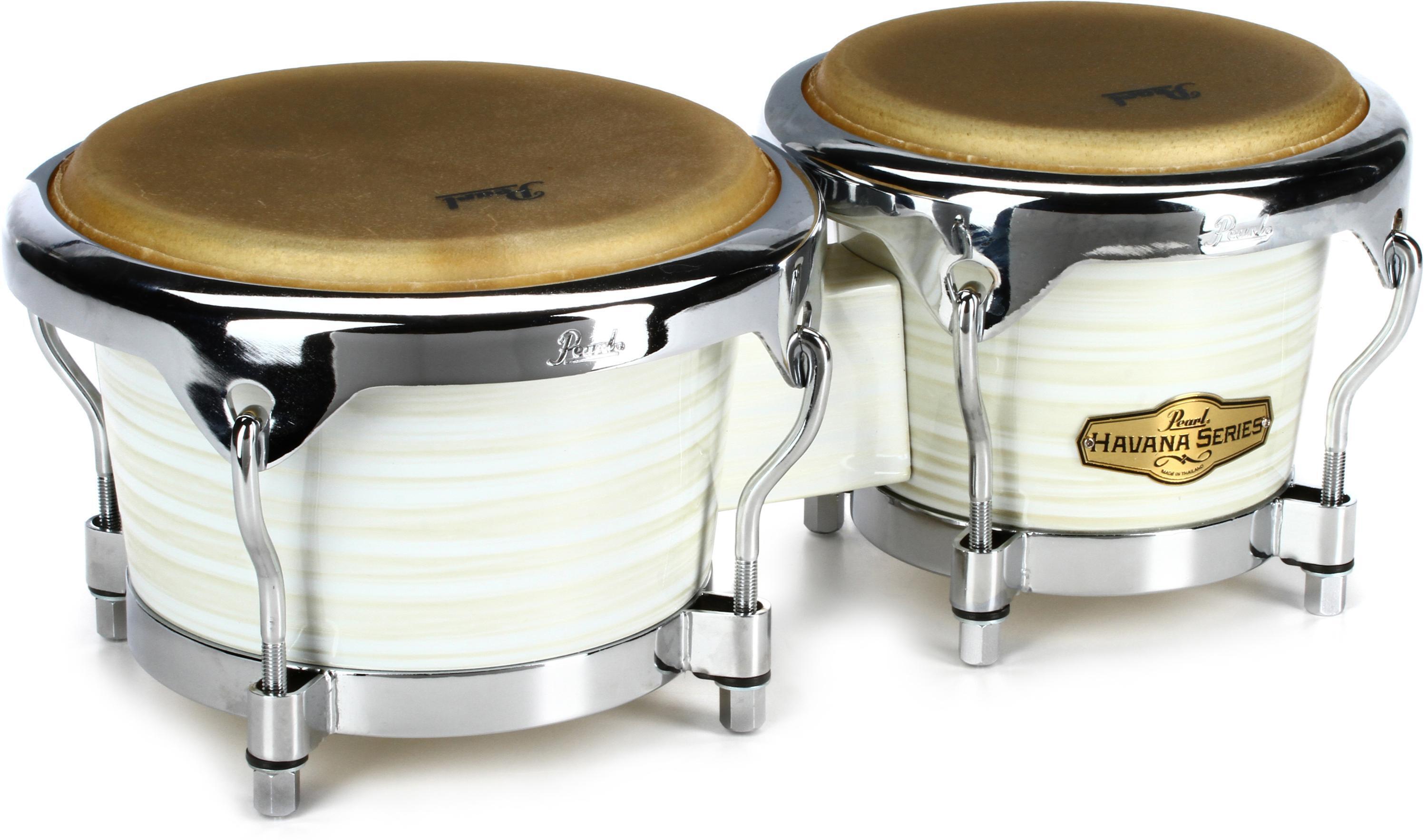 Pearl Havana Series Bongos - 7 and 9 inch - Silver White Swirl