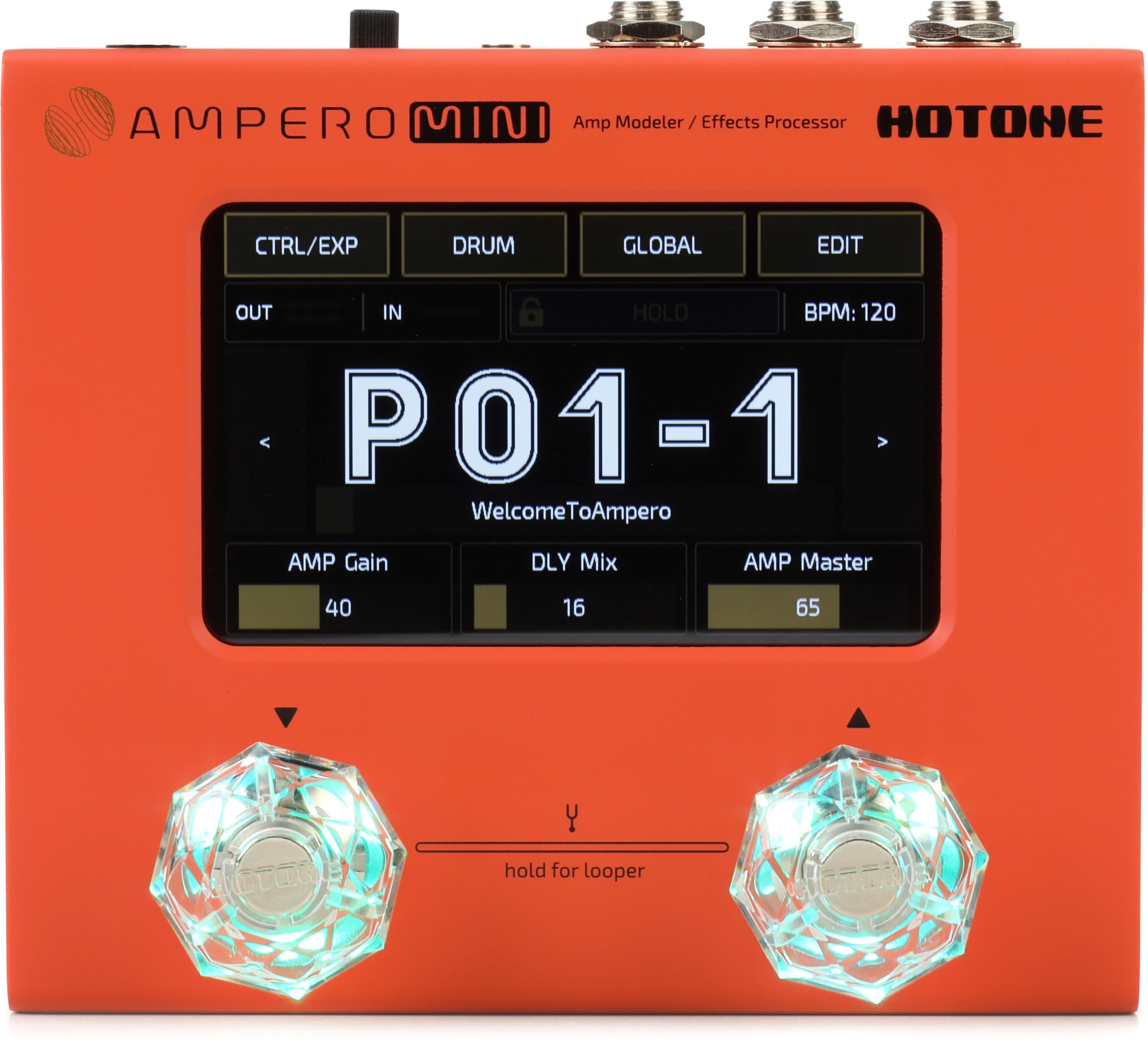 Hotone Ampero Mini Amp Modeler and Effects Processor - Orange