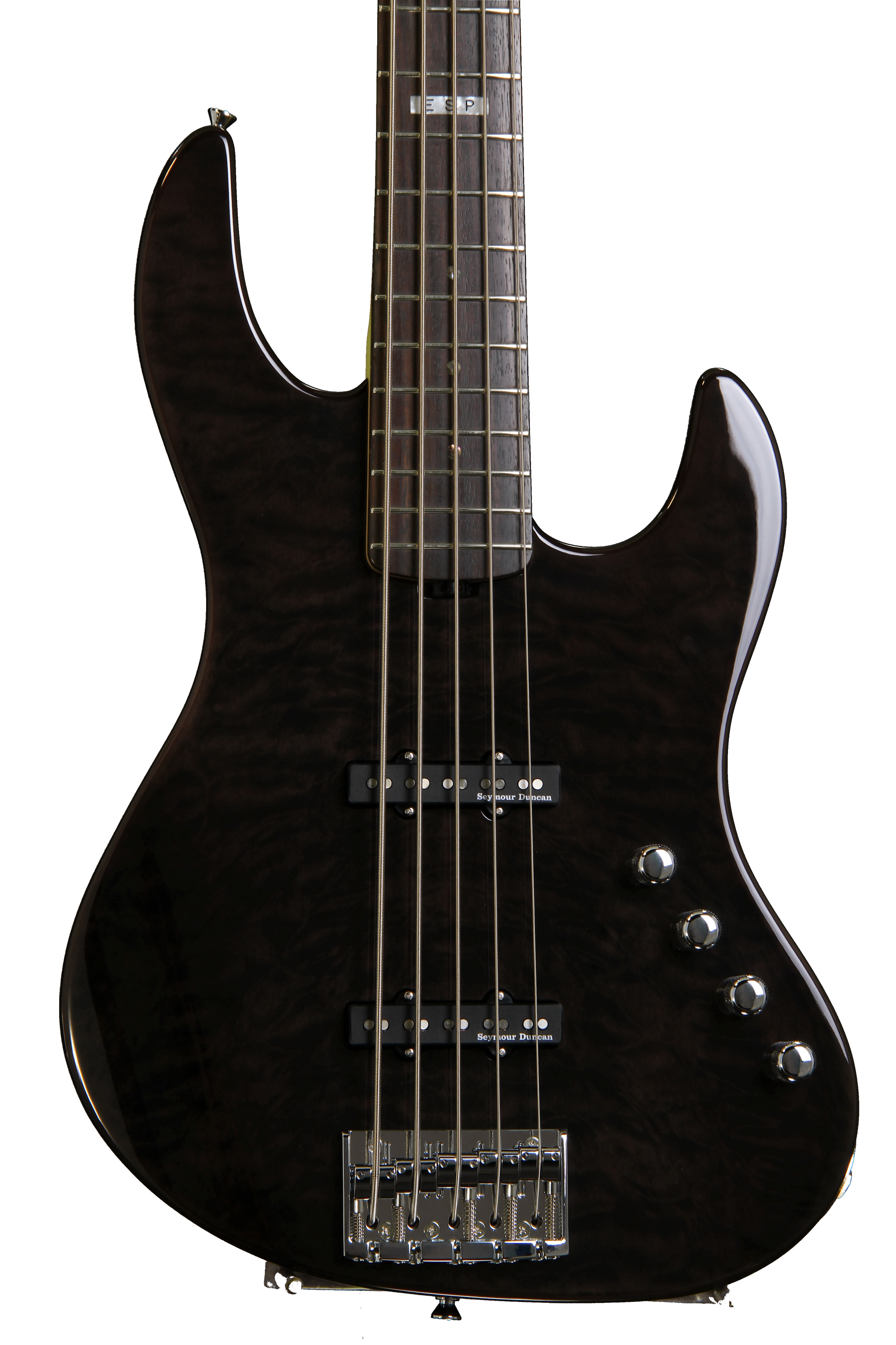 ESP E-II J5 QM Bass - See Thru Black | Sweetwater