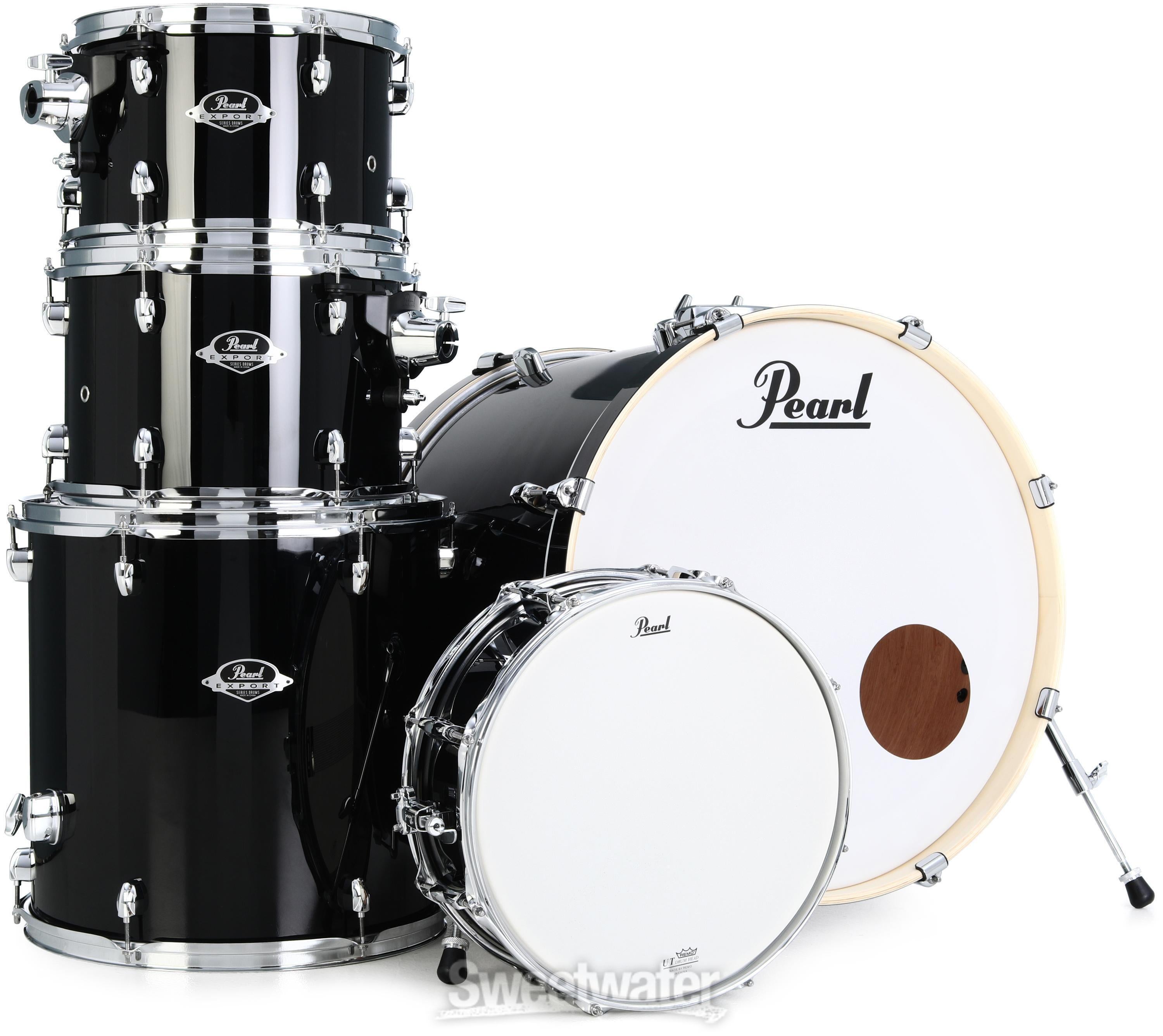 Pearl Export EXX725/C 5-piece Drum Set with Snare Drum - Jet Black