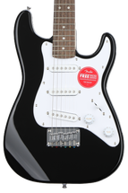 Squier Mini Stratocaster Electric Guitar - Black with Laurel