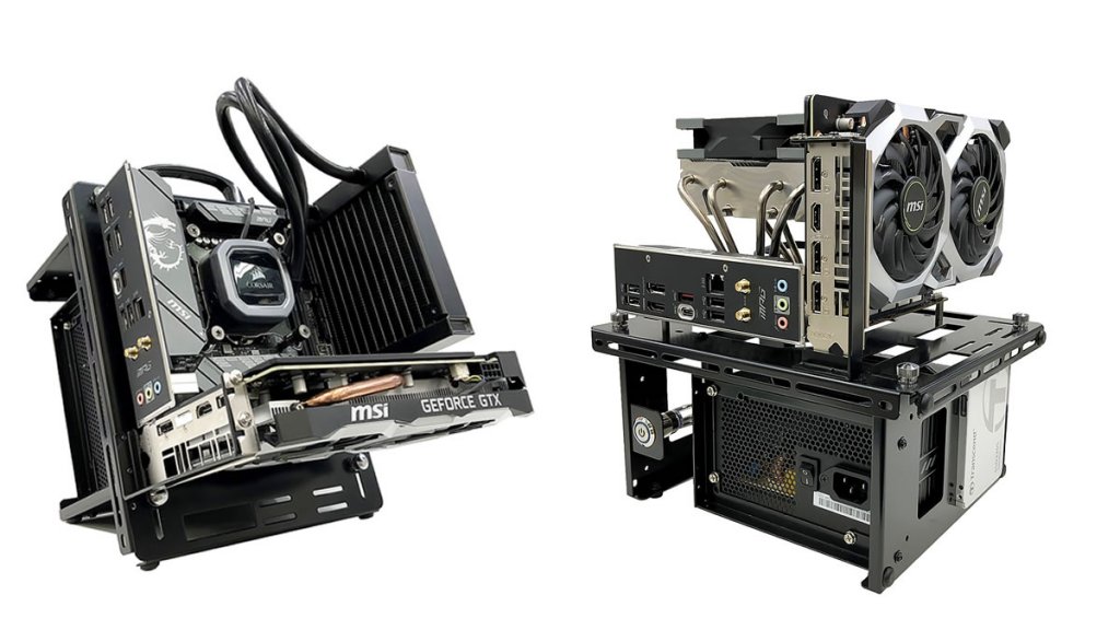 長尾製作所xSHIMI-LAB、縦置き・横置き両対応のMini-ITXベンチ台「2WAY